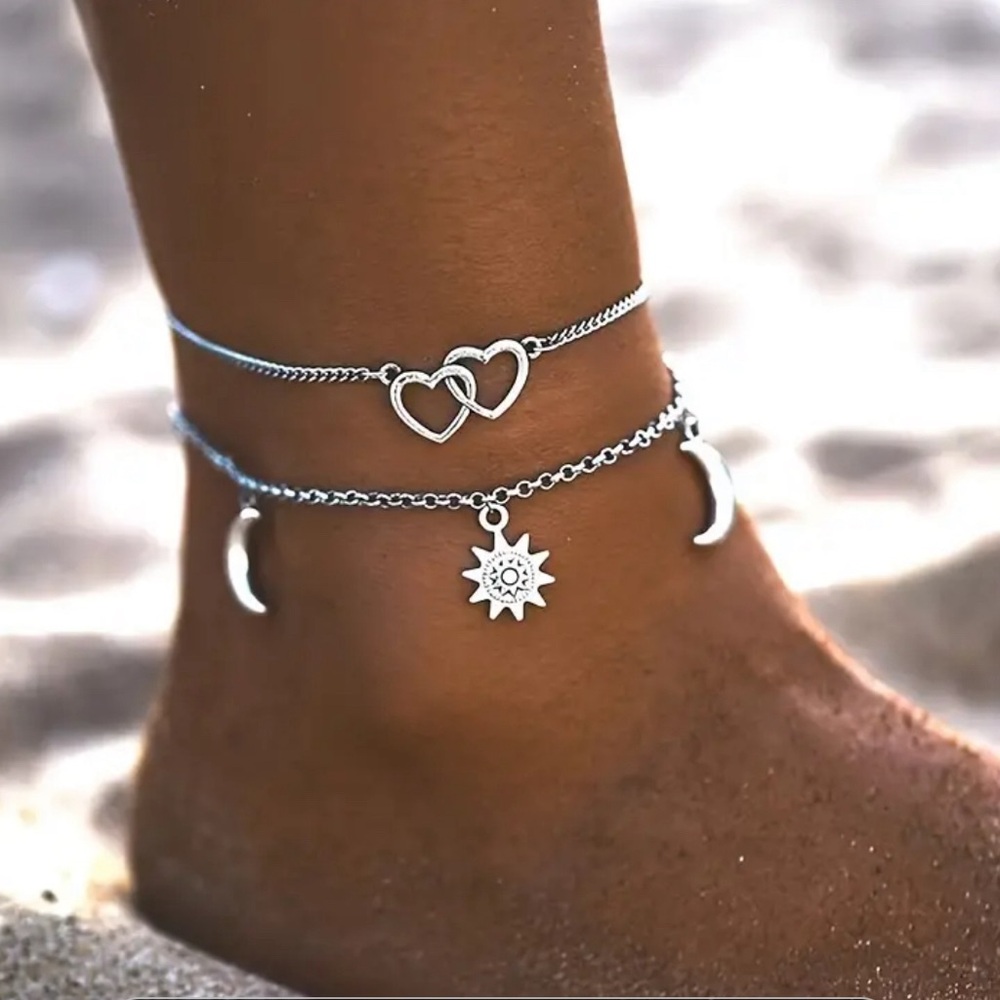 2 piece anklet set